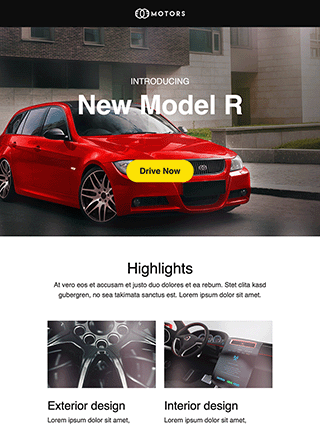 Automotive newsletter template